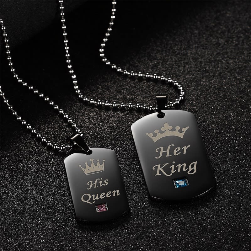 Her King & His Queen Couple Necklaces view 7
