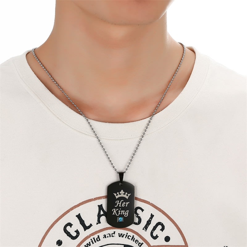 Her King & His Queen Couple Necklaces view 10
