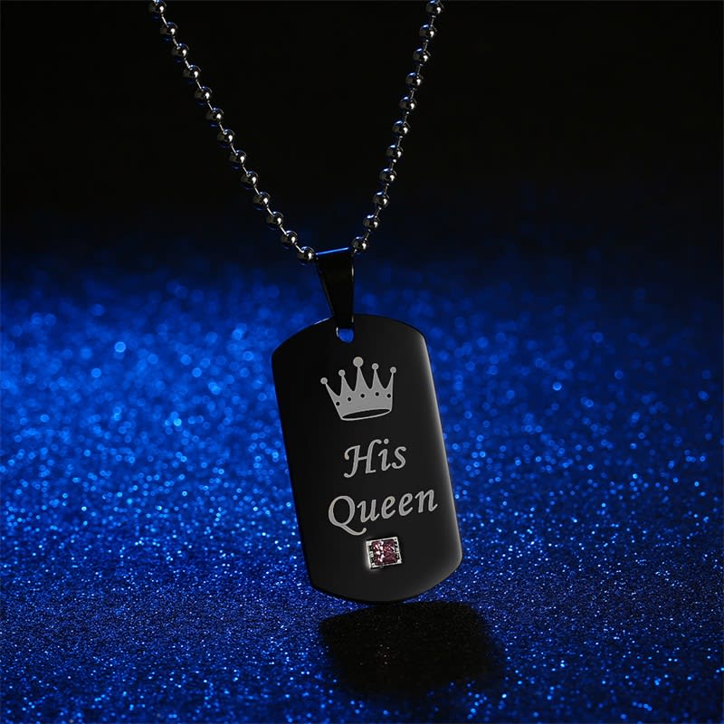 Her King & His Queen Couple Necklaces view 5