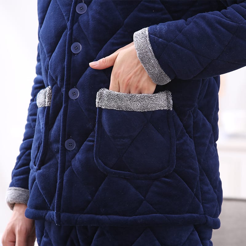 Thick quilted pajamas view 5