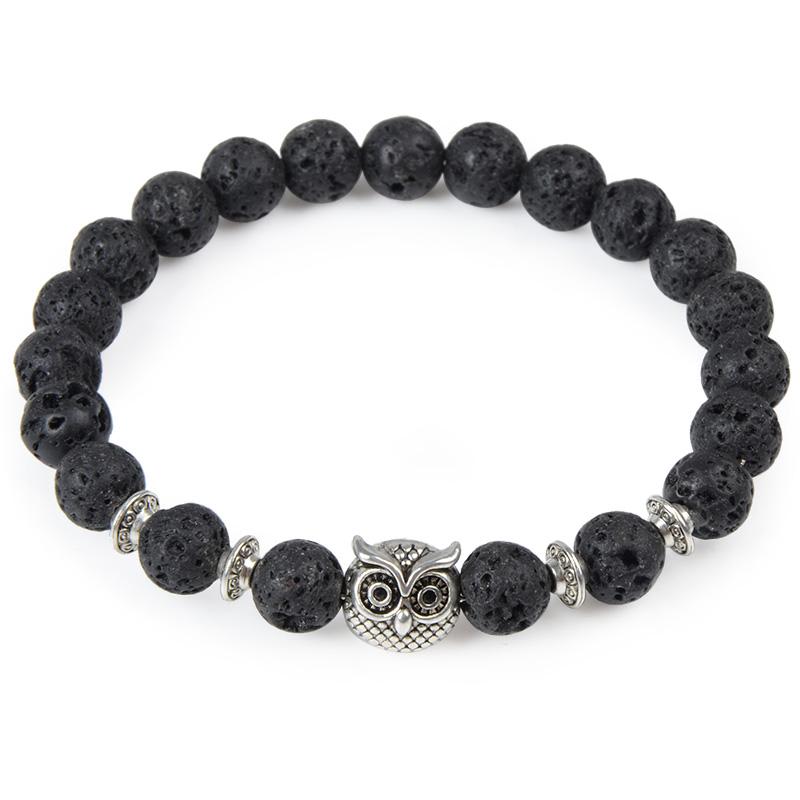 Natural Stone Owl Head Yoga Bracelet view 16