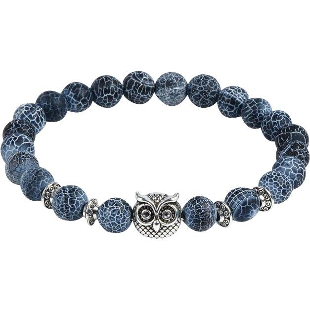 Natural Stone Owl Head Yoga Bracelet view 5
