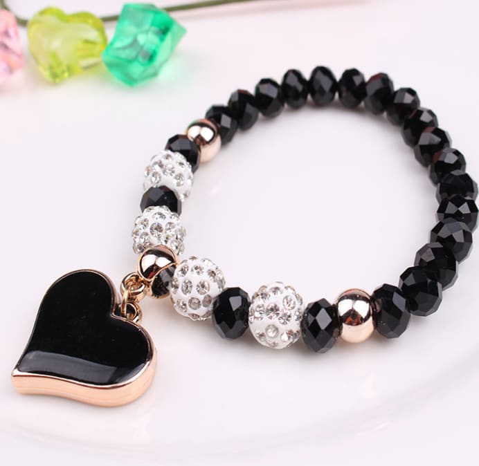 Elastic Crystal  Bracelet & Bangle Heart Bracelets view 1