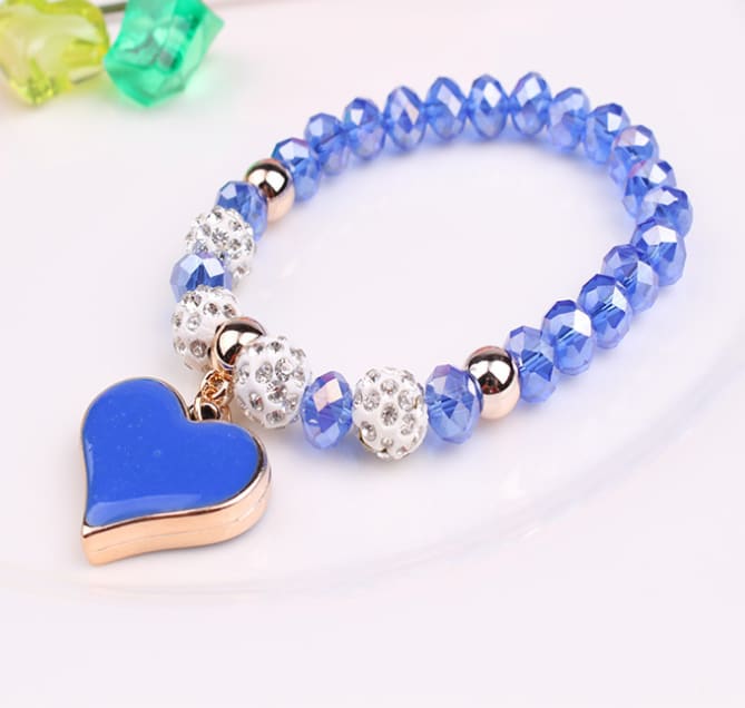 Elastic Crystal  Bracelet & Bangle Heart Bracelets view 5