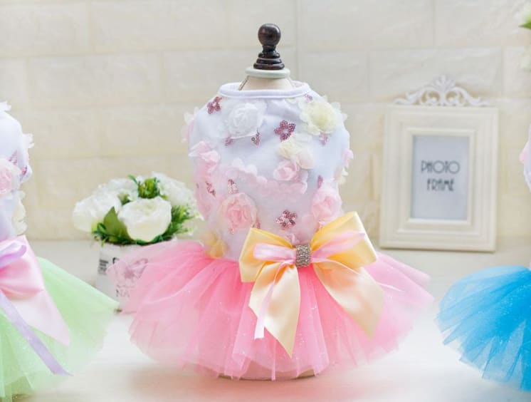 Dog Skirt Princess Tutu Spring-Summer Teddy Dress Mesh Thin Summer Dog Clothes view 6