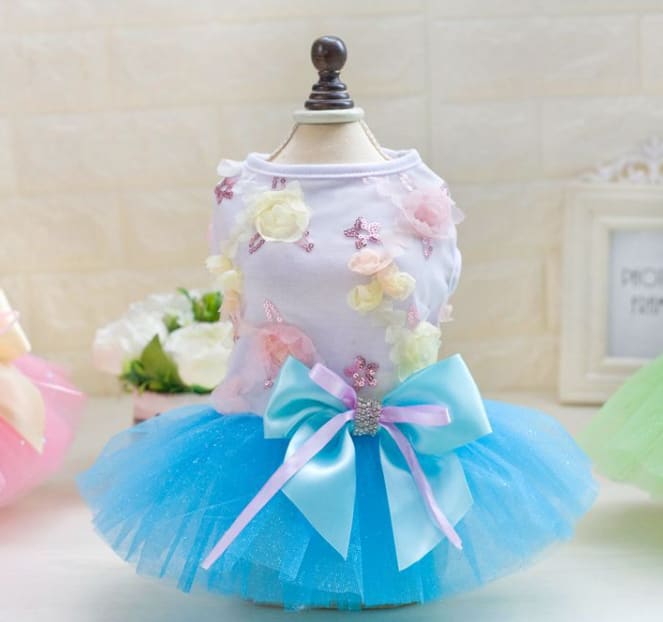 Dog Skirt Princess Tutu Spring-Summer Teddy Dress Mesh Thin Summer Dog Clothes view 4