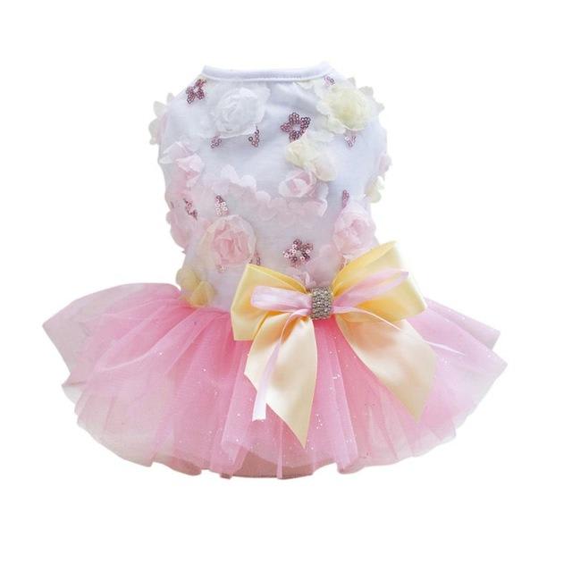 Dog Skirt Princess Tutu Spring-Summer Teddy Dress Mesh Thin Summer Dog Clothes view 8