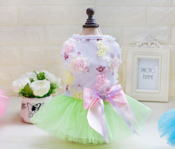 Dog Skirt Princess Tutu Spring-Summer Teddy Dress Mesh Thin Summer Dog Clothes view 2
