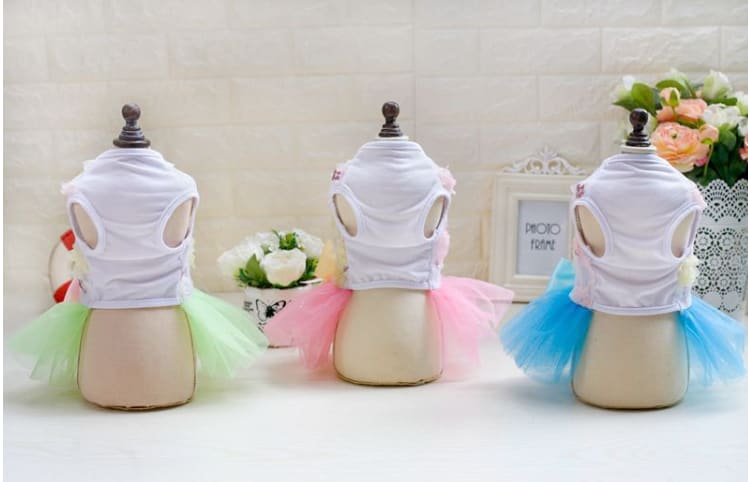 Dog Skirt Princess Tutu Spring-Summer Teddy Dress Mesh Thin Summer Dog Clothes view 5