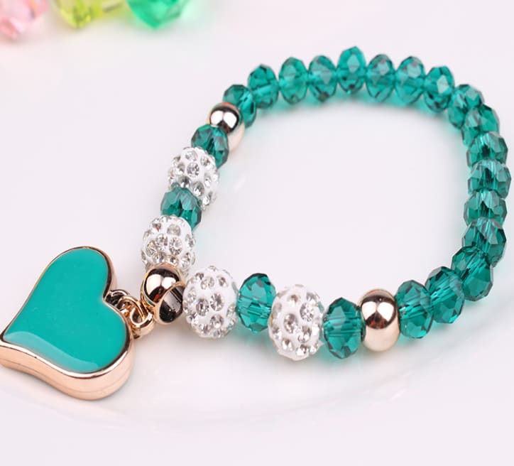 Elastic Crystal  Bracelet & Bangle Heart Bracelets view 9