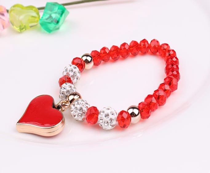 Elastic Crystal  Bracelet & Bangle Heart Bracelets view 7