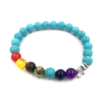 Agate molten rock 8mm energy volcanic stone chakra colorful beads bracelet string view 15