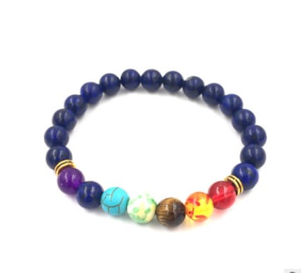 Agate molten rock 8mm energy volcanic stone chakra colorful beads bracelet string view 16