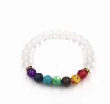 Agate molten rock 8mm energy volcanic stone chakra colorful beads bracelet string view 6