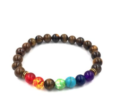 Agate molten rock 8mm energy volcanic stone chakra colorful beads bracelet string view 17