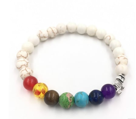 Agate molten rock 8mm energy volcanic stone chakra colorful beads bracelet string view 5