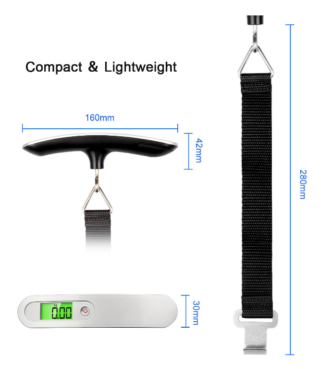 Selling T scale portable portable electronic baggage scale 50kg outdoor travel small scale view 2