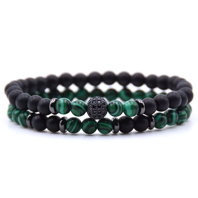 Micro-inlaid Zircon Nracelet 6mm Natural Stone Beaded Bracelet view 10