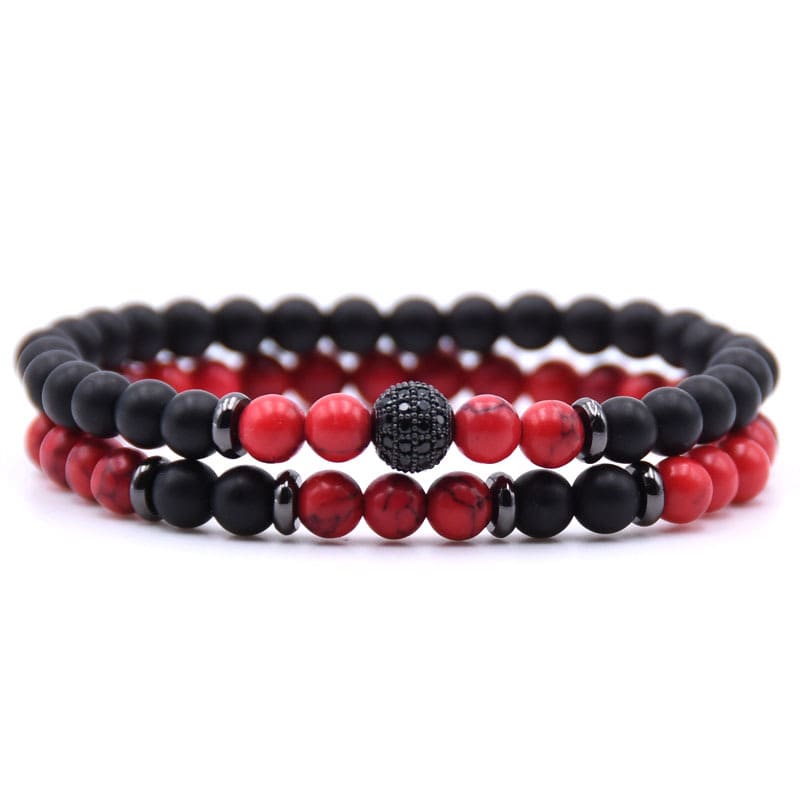 Micro-inlaid Zircon Nracelet 6mm Natural Stone Beaded Bracelet view 8
