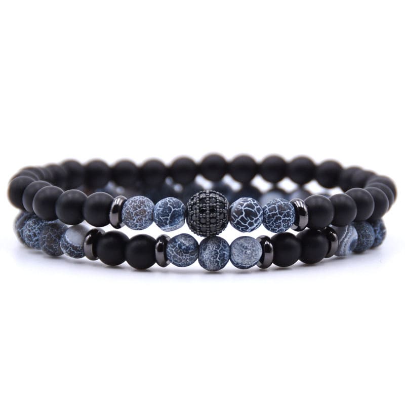 Micro-inlaid Zircon Nracelet 6mm Natural Stone Beaded Bracelet view 15