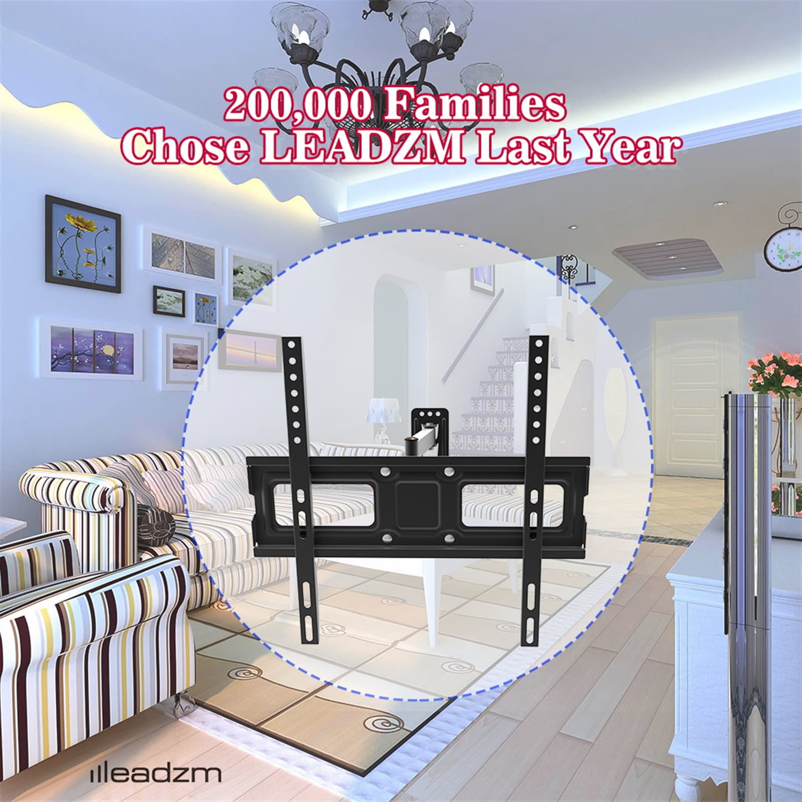 32-65 Inch Single Pendulum Small Base TV Stand TMXD-103 Load Bearing 35KG view 4