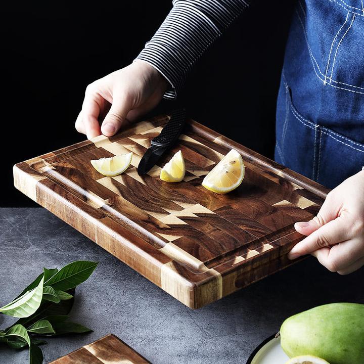 Kitchen Household Parquet Solid Wood Cutting Board view 9