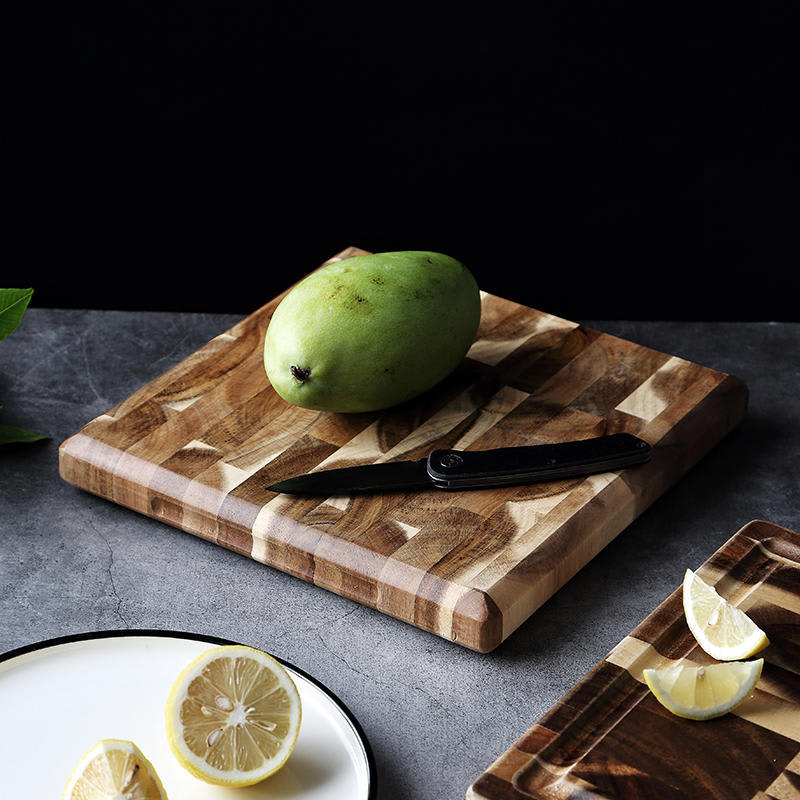 Kitchen Household Parquet Solid Wood Cutting Board view 8