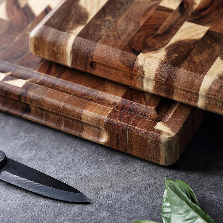 Kitchen Household Parquet Solid Wood Cutting Board view 2