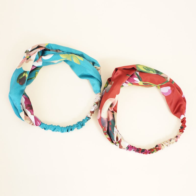 Flower elastic silk hair band view 9