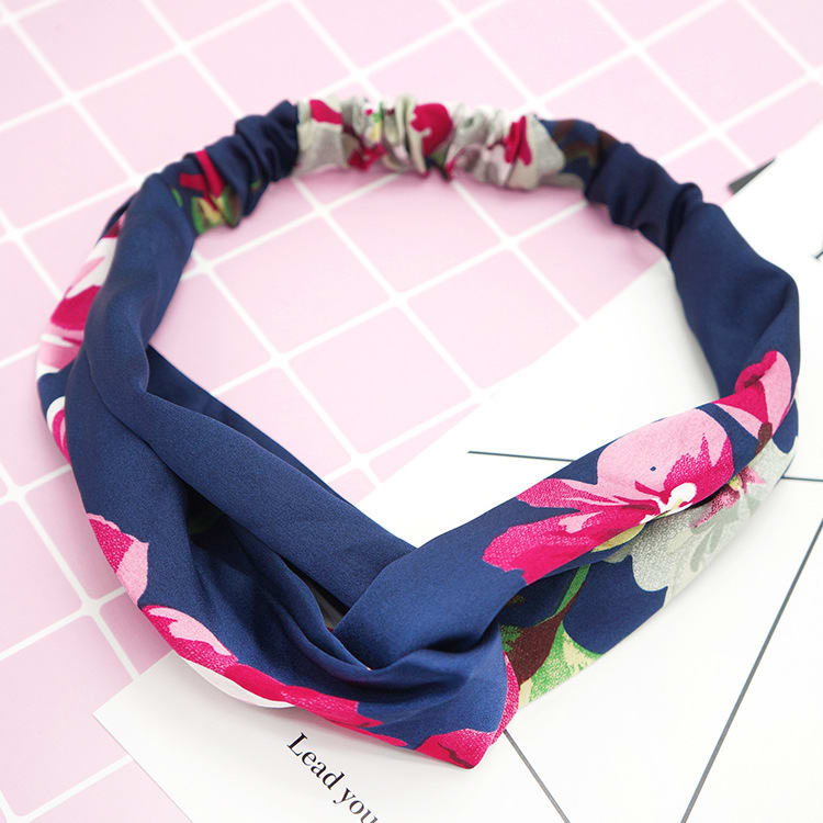 Flower elastic silk hair band view 4