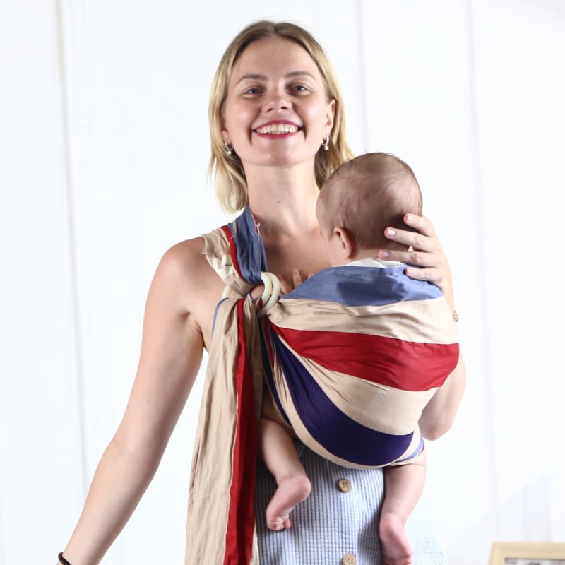 Baby sling solid color baby carrier view 1