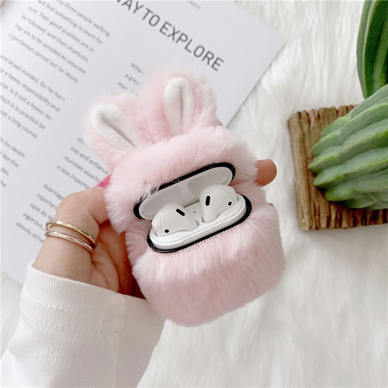 Plush Rabbit Cute Simple Creative Anti-fall Earphone Shell view 7