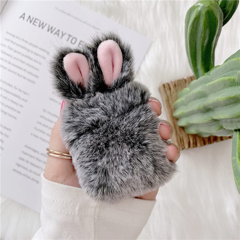 Plush Rabbit Cute Simple Creative Anti-fall Earphone Shell view 2