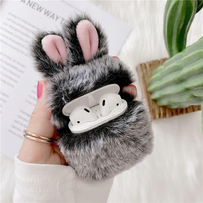 Plush Rabbit Cute Simple Creative Anti-fall Earphone Shell view 5