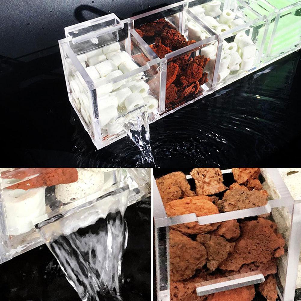 Put The Wet Filter Box On The Filter To Separate The Fish Tank view 3