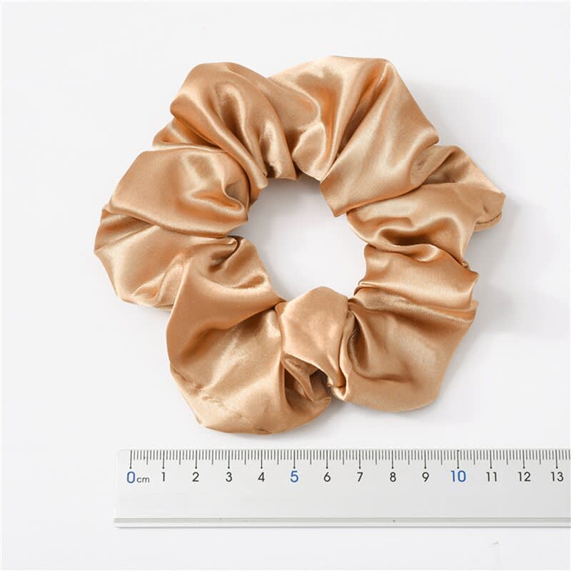 Satin Cloth Large Intestine Circle Hair Tie Set Solid Color view 2
