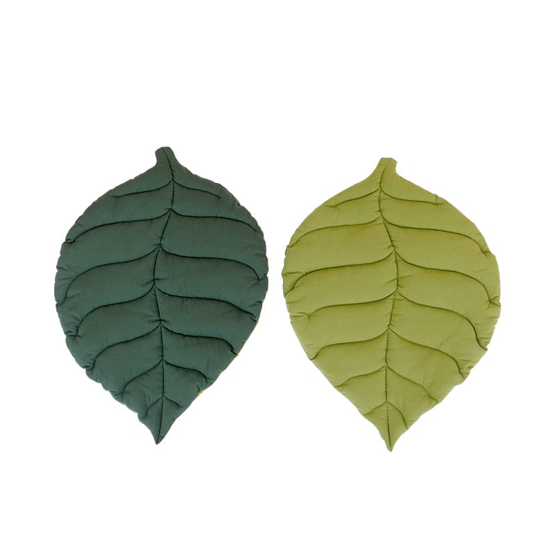 Leaf Shape Soft Dog Bed Mat Soft Crate Pad Machine Washable Mattress for Large Medium Small Dogs and Cats Kennel Pad view 6