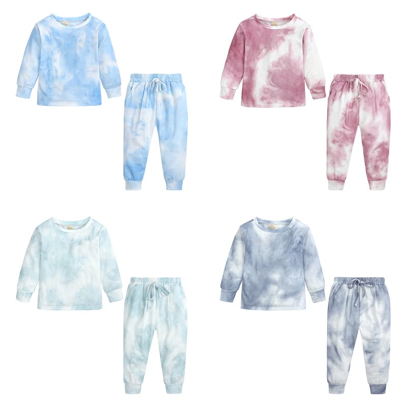 New Tie-Dye Printed Parent-Child Fashion Two-Piece Suit view 1