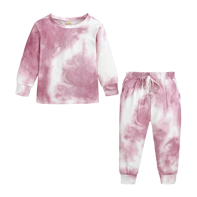 New Tie-Dye Printed Parent-Child Fashion Two-Piece Suit view 2