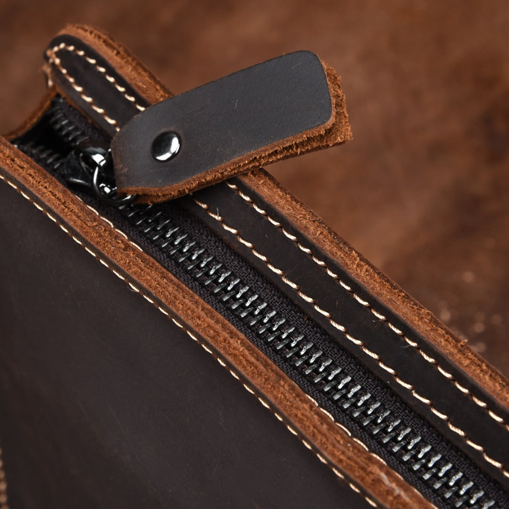 New Retro First Layer Cowhide Single Shoulder Messenger Bag view 4