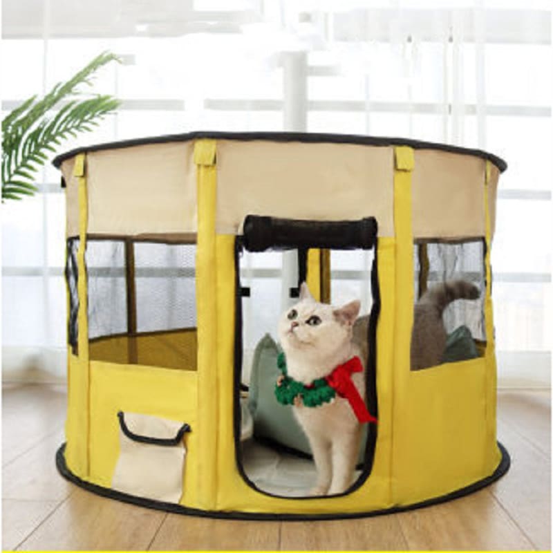 Removable Pet House Oxford Cloth Crate Room Playing Exercise Breeding Delivery Room view 4
