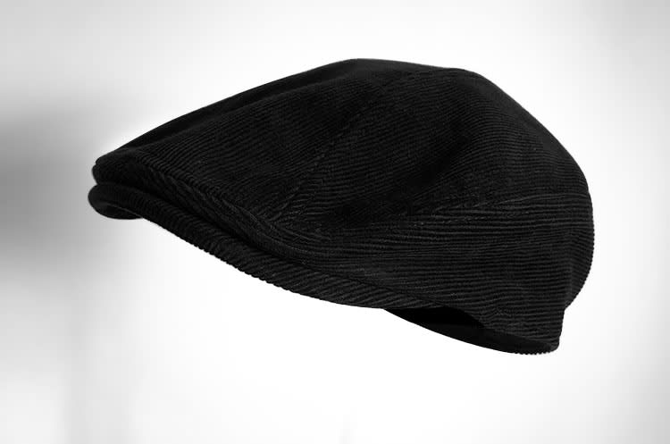 Hat Middle Aged Men's Retro Literary Beret Black Warm Cap view 2