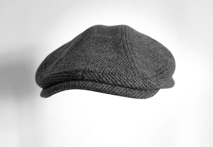 Hat Middle Aged Men's Retro Literary Beret Black Warm Cap view 3