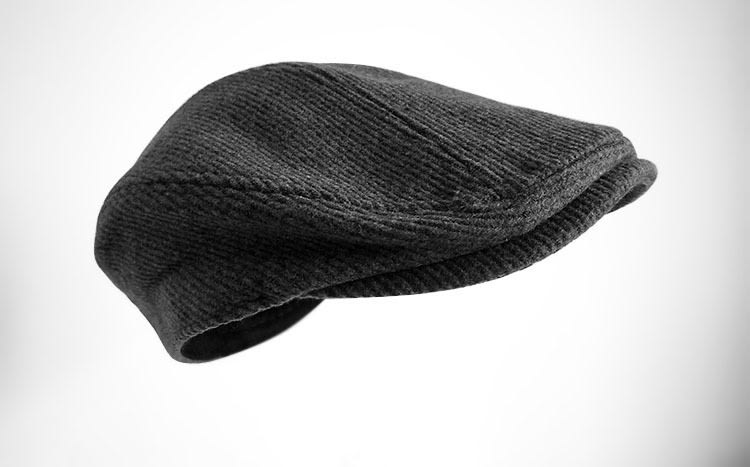 Hat Middle Aged Men's Retro Literary Beret Black Warm Cap view 5
