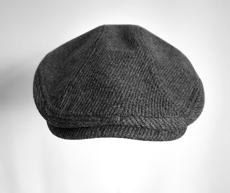 Hat Middle Aged Men's Retro Literary Beret Black Warm Cap view 7