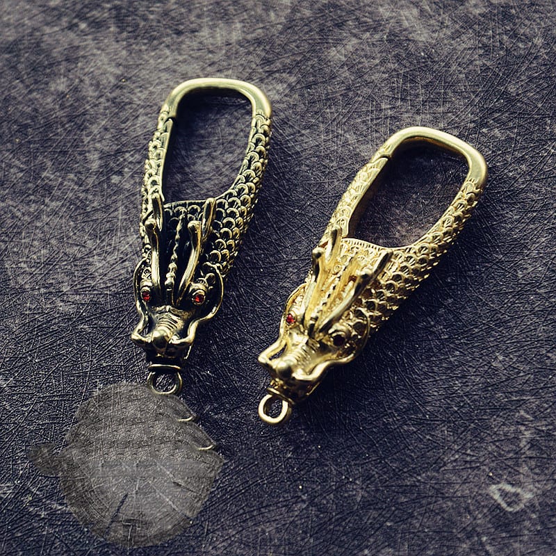 Chinese Style Copper Decoration Pure Copper Faucet Keychain view 2