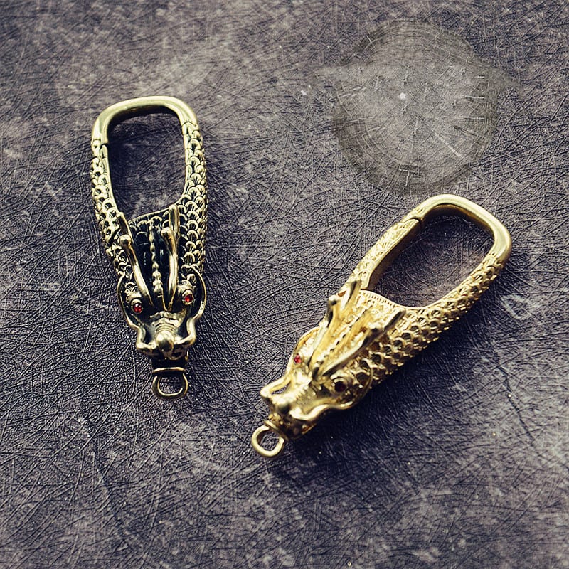 Chinese Style Copper Decoration Pure Copper Faucet Keychain view 3