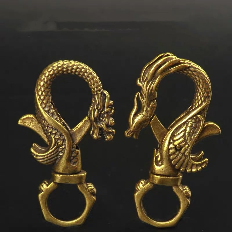 Chinese Style Copper Decoration Pure Copper Faucet Keychain view 7