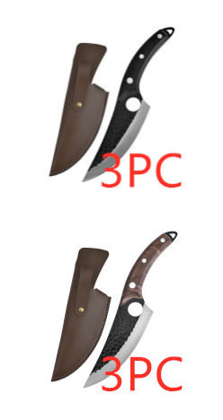 Hand forged boning knife view 8