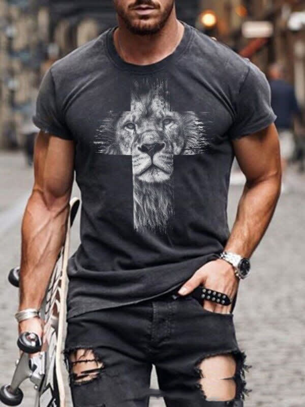 Casual Men's European And American Digital Printing Top